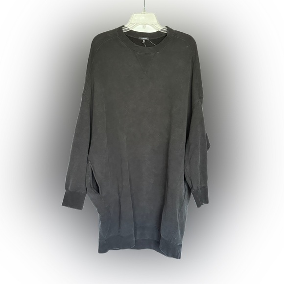 R13 Grunge Sweatshirt Dress Washed Black NWT - Picture 6 of 11